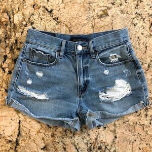 Aéropostale Distressed Destructed Boho Denim Jean Shorts